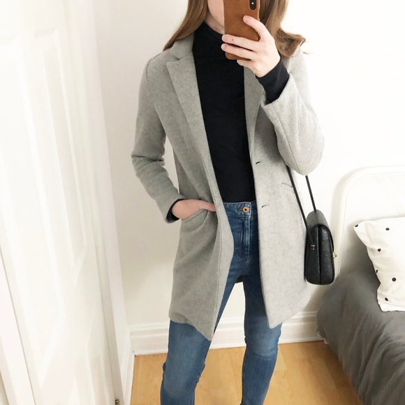 Zara TRF Outerwear Super Soft Coat in Light Grey - Picture 7 of 10